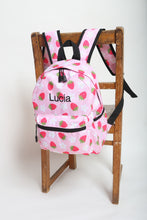 Load image into Gallery viewer, Personalised Strawberry Daisy Patterned Children&#39;s Backpack
