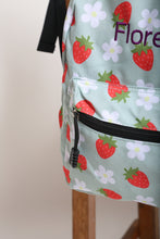 Load image into Gallery viewer, Personalised Strawberry Daisy Patterned Children&#39;s Backpack
