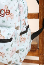 Load image into Gallery viewer, Personalised Safari Patterned Children&#39;s Backpack
