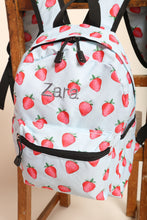 Load image into Gallery viewer, Personalised Strawberry Patterned Children&#39;s Backpack
