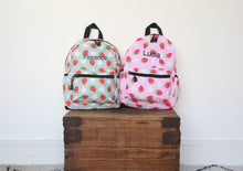 Load image into Gallery viewer, Personalised Strawberry Daisy Patterned Children&#39;s Backpack
