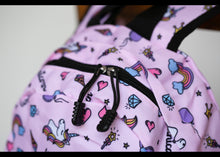 Load image into Gallery viewer, Personalised Unicorn Patterned Children&#39;s Backpack
