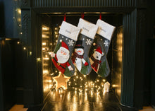 Load image into Gallery viewer, Luxury Grey Personalised Christmas Stockings
