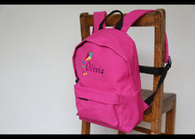 Load image into Gallery viewer, Personalised Kite Embroidered Children&#39;s Backpack
