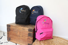 Load image into Gallery viewer, Personalised Kite Embroidered Children&#39;s Backpack
