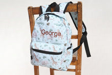 Load image into Gallery viewer, Personalised Safari Patterned Children&#39;s Backpack
