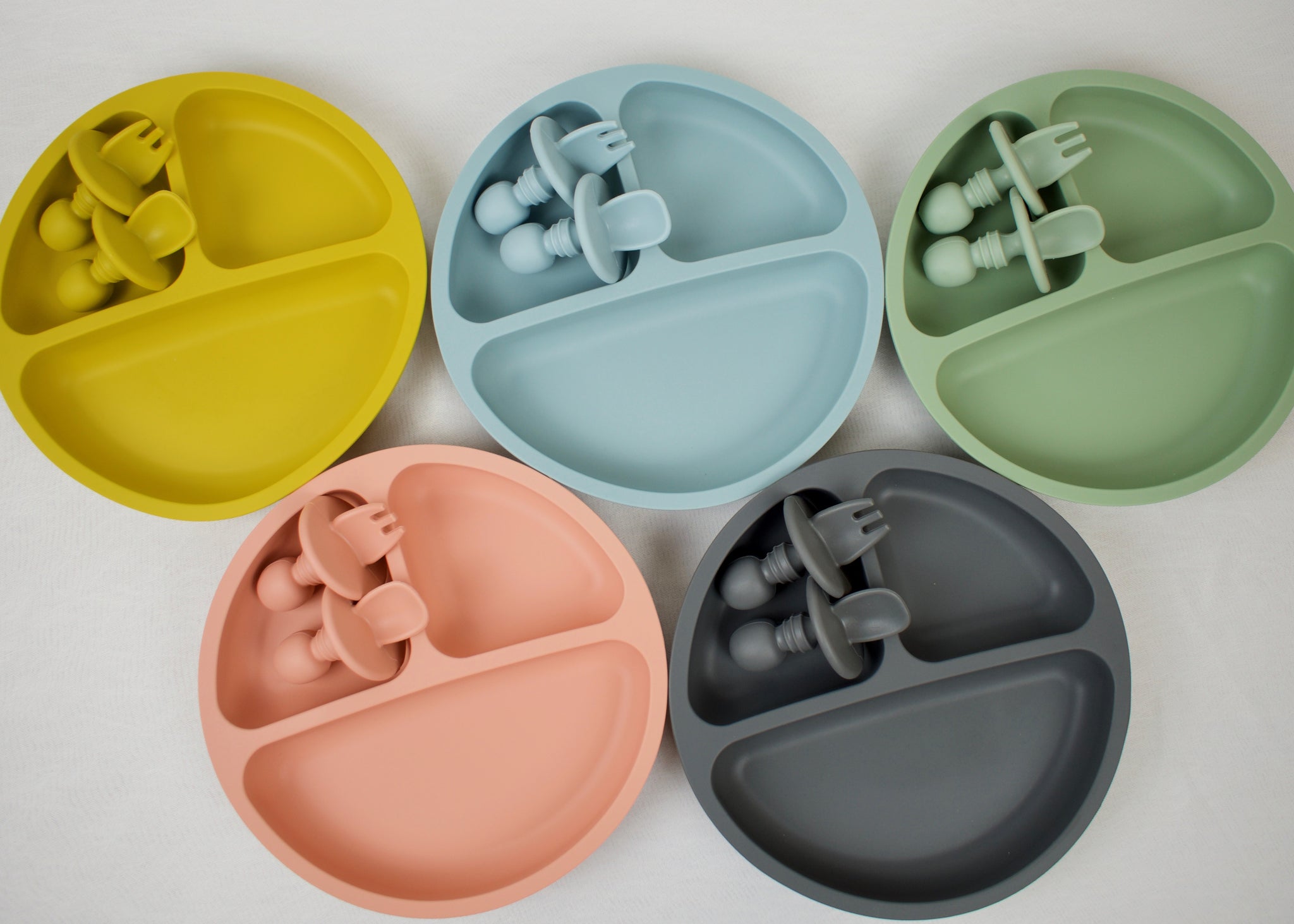 Food Separator Safe Silicone Cubby Plate Divider Suction Cup Seal